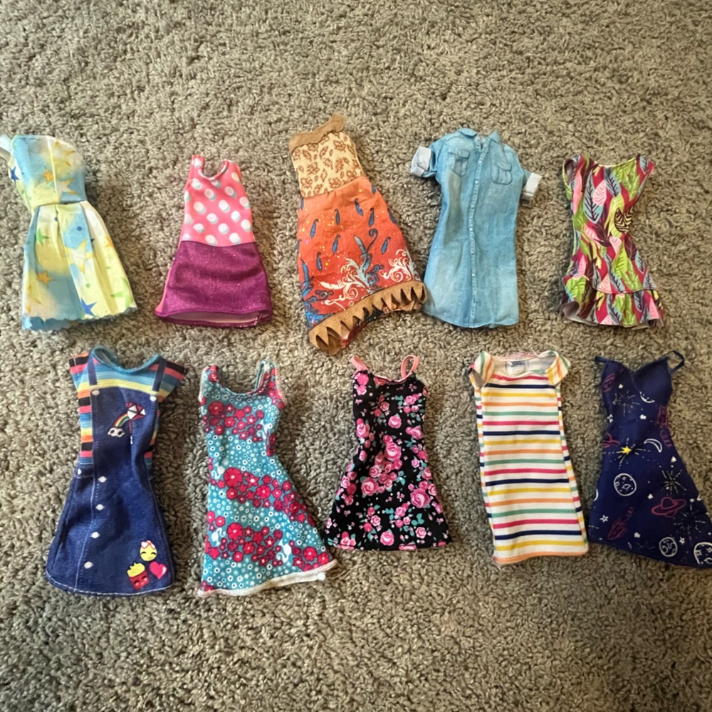 Colorful Doll Dresses Set